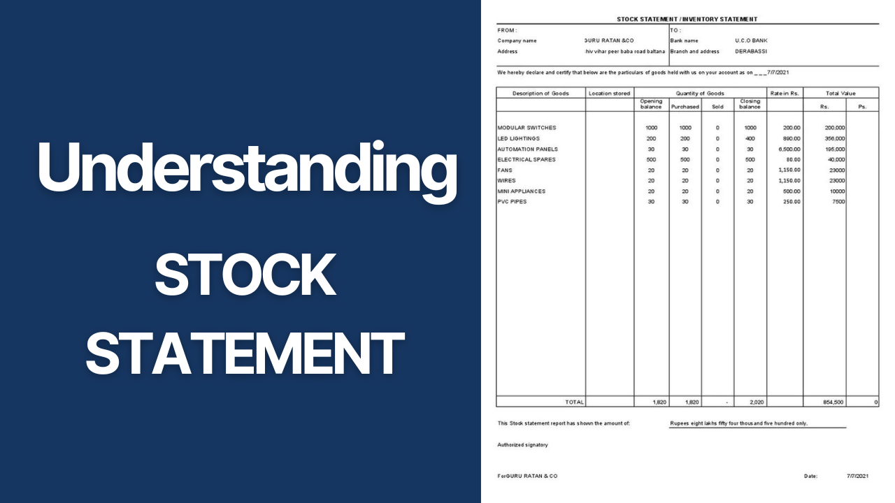 Stock Statement